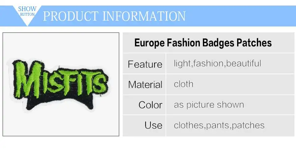 Cool patches Color hat Misfits Skull Jesus Tiger Badge PUTRIO PICO White Wings Cross Patch Ironing Stickers Clothes Patches (1)