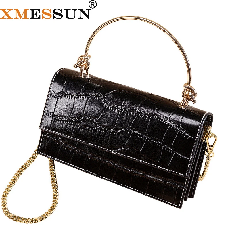 

XMESSUN 2019 Luxury Genuine Leather Handbags Women Crocodile Pattern Shoulder Messenger Bag Bolsa Mujer Travel Bag Shopping H245