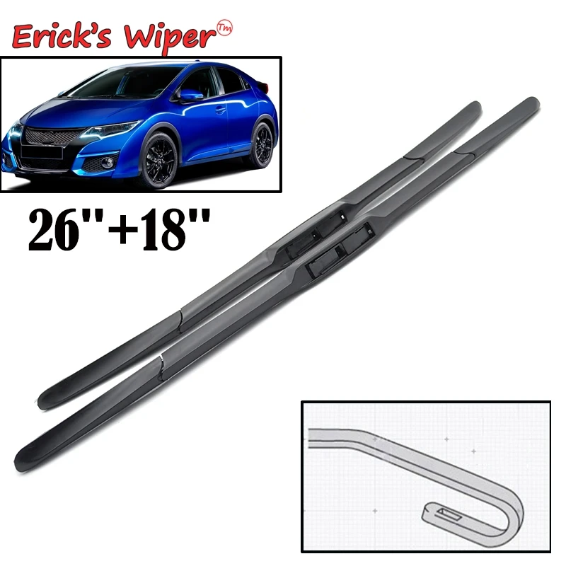 Передние гибридные щетки стеклоочистителя Erick для Honda Civic 9 Hatchback Tourer европейская