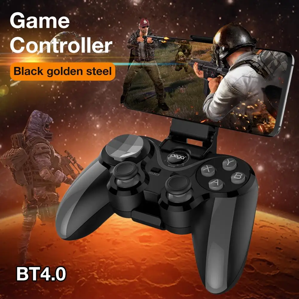  PG-9128 Wireless Bluetooth 4.0 Gamepad Double Vibrating With Display Game Console Joystick For IOS 