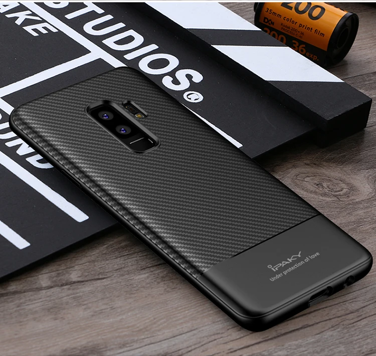 Для samsung Galaxy S9 плюс Чехол iPaky Coque для samsung S9 Plus силикон углеродного волокна ТПУ чехол для samsung s9 S 9 случаях