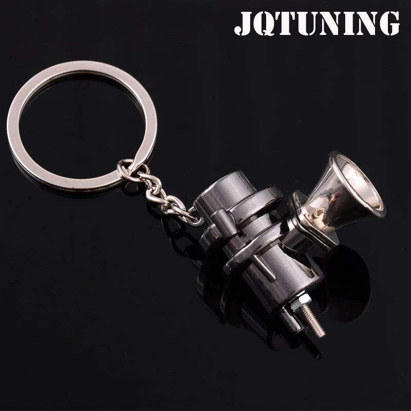 

JQTUNING-Turbo Keychain Blow Off Valve Car Key Chain Key Ring Fob Keyring Zinc Alloy Keyring