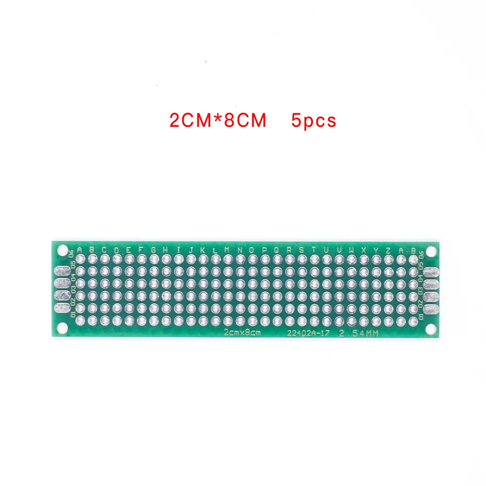 5 шт./лот 5x7 4x6 3x7 2x8 6x8 7x9 двухсторонний медный Прототип PCB универсальная плата экспериментальная макетная пластина для Arduino