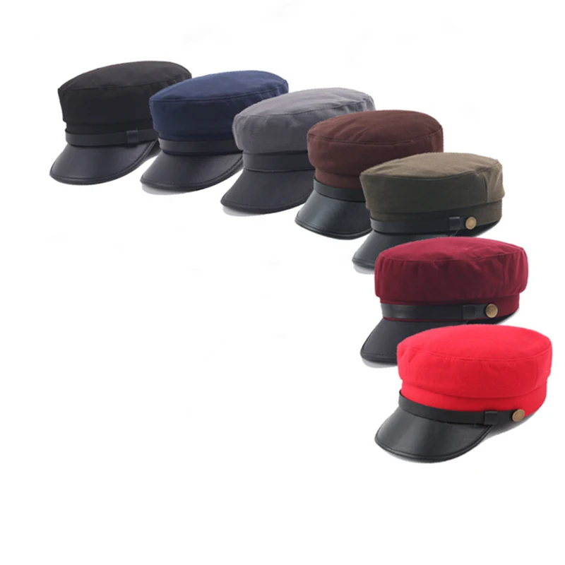 Кепка в стиле милитари Женский Зимний берет Женская армейская козырек из