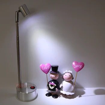 

Dry battery lamp LED Spotlight lamps exhibition long telescopic cabinet lamp jewelry lattice shop lamp post aluminum lights-za