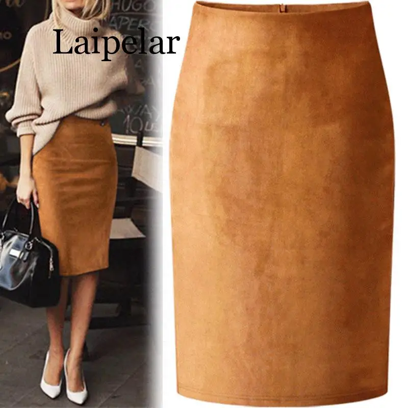 suede pencil skirt