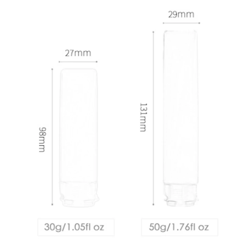 30 мл/50 мл белые портативные силиконовые многоразовые Бутылочки для упаковки, упаковки, лосьона, портативные для упаковки, мытья