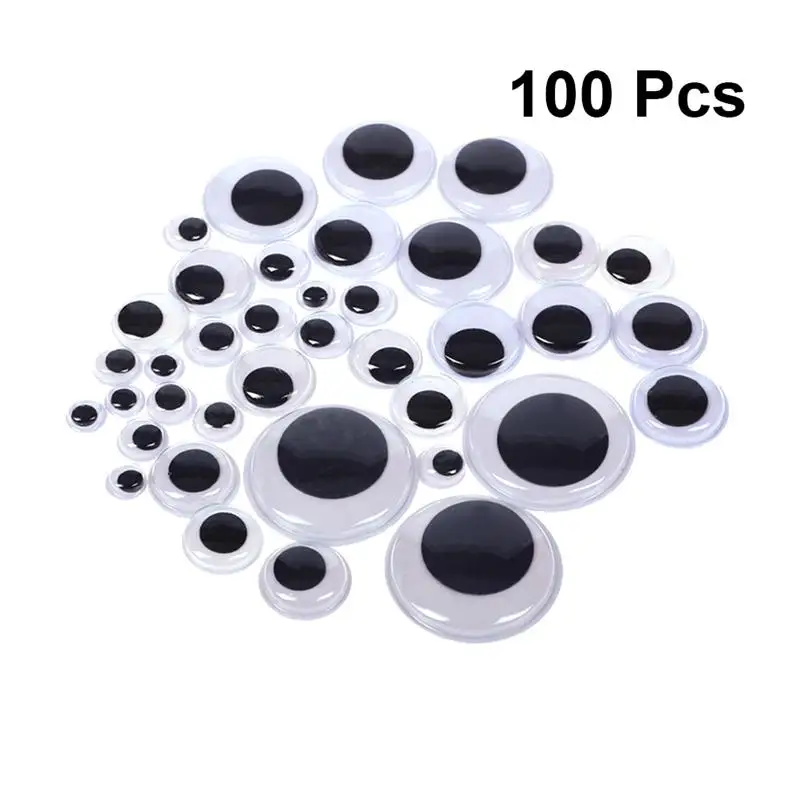 

100Pcs Eye Sticker Convenient Portable Practical Self Adhesive Sticker Plastic Sticker DIY Tools For Children Teens Dolls Making