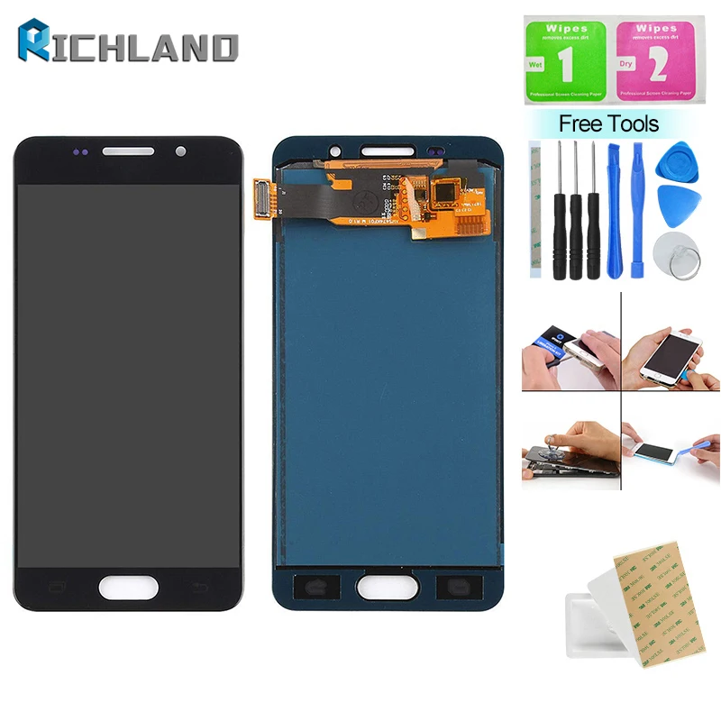 

100% Test LCD for Samsung Galaxy A3 2016 A310F A310M A310FD A3100 A310Y LCD Display Touch Screen Digitizer Assembly
