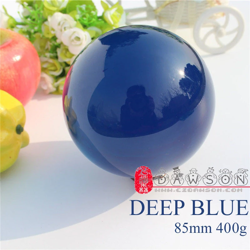 

Free Shipping 8.5cm 400g magic ball acrylic juggling ball (85mm, blue 3.34 inch )