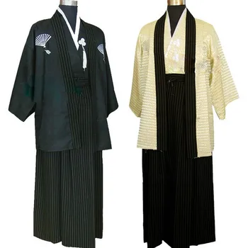 

Wholesale National Clothing Costumes of Traditional Japanese Samurai Men's Kimono Costumes Stage Polyester Performance Adult