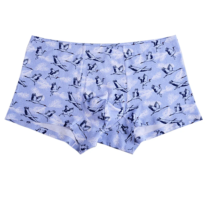 New cotton men's seamless underwear printing trendy youth pants