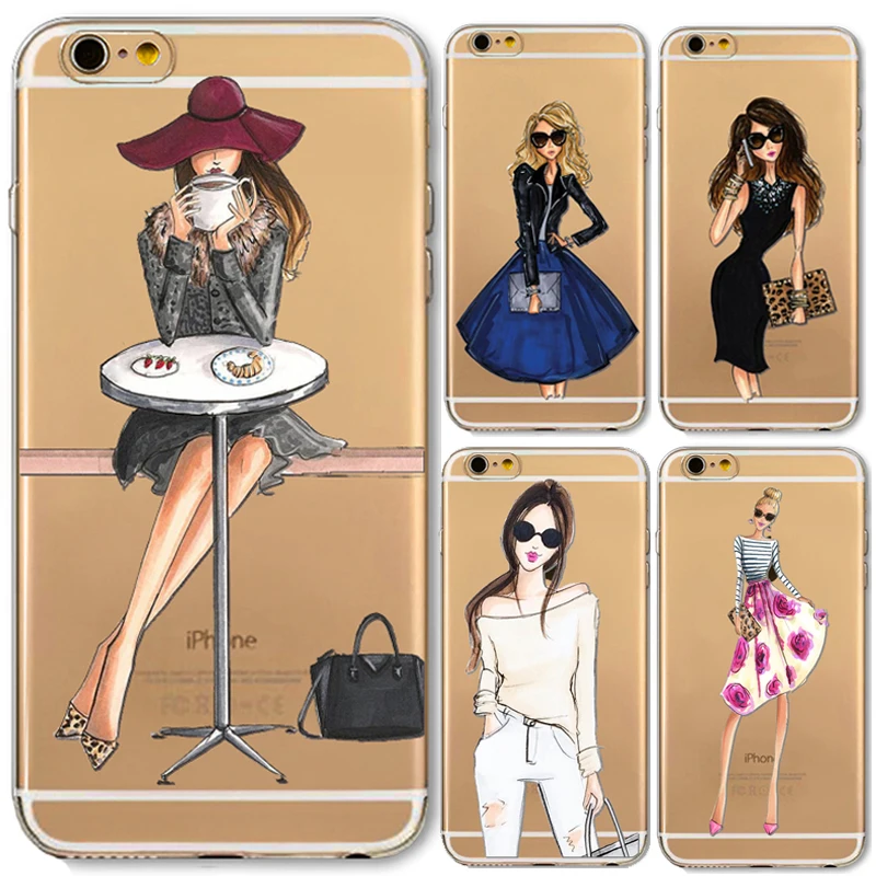 Чехлы для телефонов iphone 6 6s Plus 4 4s 5c 5 5S SE мягкие тонкие из термополиуретана
