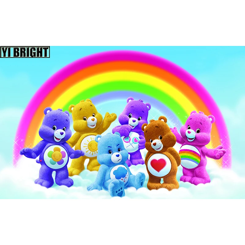 

Diamond Mosaic Cross Stitch Kits Diamond Embroidery "Lovely Cartoon Rainbow Bear" Diy Full Diamond Painting Home Decoration GT