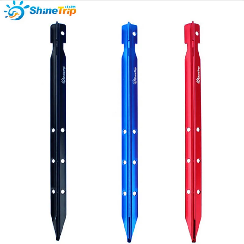 

10 pcs ShineTrip 25cm Multipole Strong Triangular Tent Nail Aluminium Alloy Stake Sandbeach Nail Camping Equipment Tent Peg