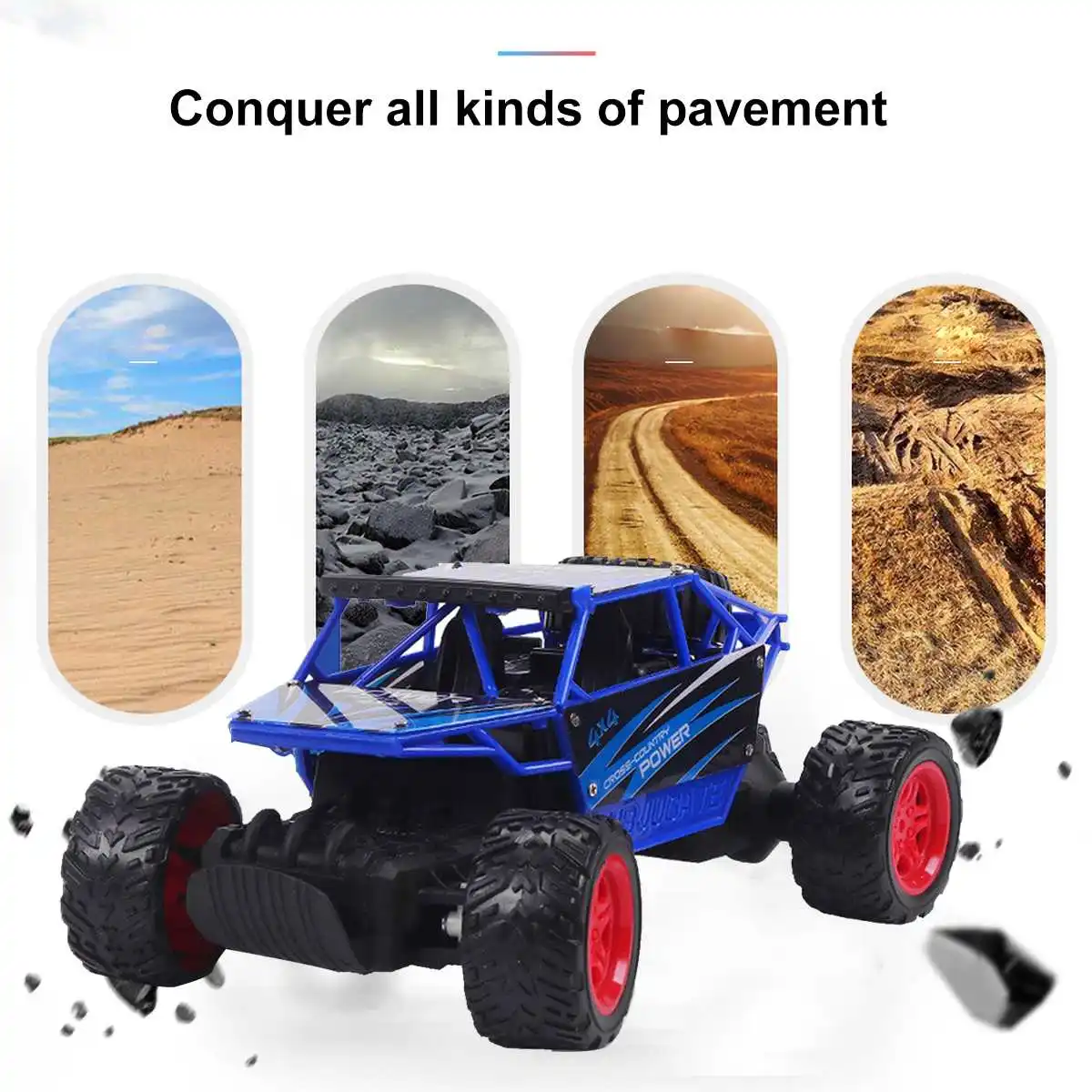 1:18 RC Car 4CH 4x4 Electric Climbing Car USB Recharging Remote Control Model Off-Road Vehicle Toy for Children Boys Kids Gifts