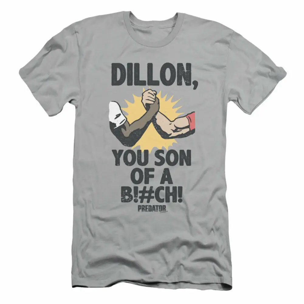 Predator для мужчин's Dillon Slim Fit Футболка серебро рокабилия качество футболки для женщин мужские с принтом короткий рукав O средства ухода за