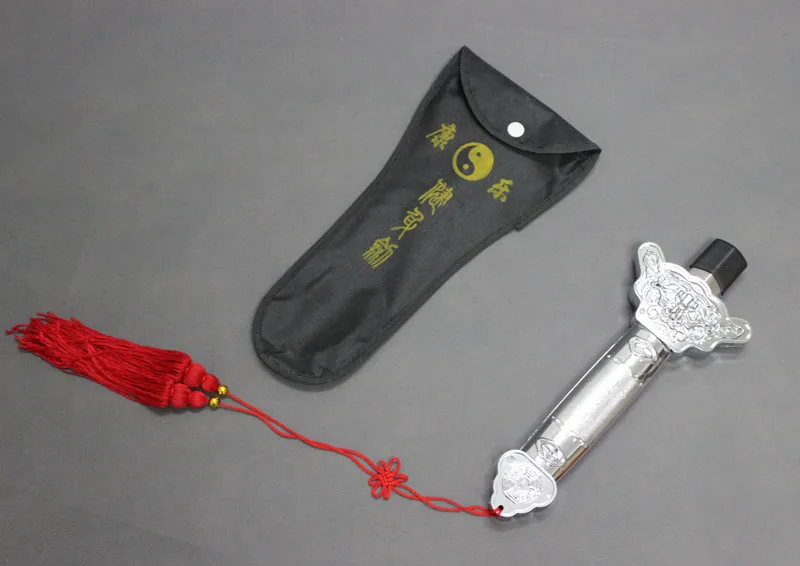 Китайский кунг-фу Тай Чи Выдвижной Телескопический меч производительность упражнения Серебряный кистями сумка