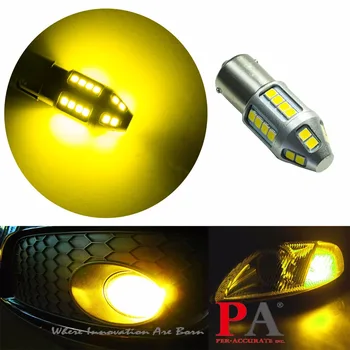 

PA LED 2pcs x Super Bright S25 BA15S 1156 Golden Yellow Color 10-30V Motorcycle Turn Signal Light 30SMD 2835 LED