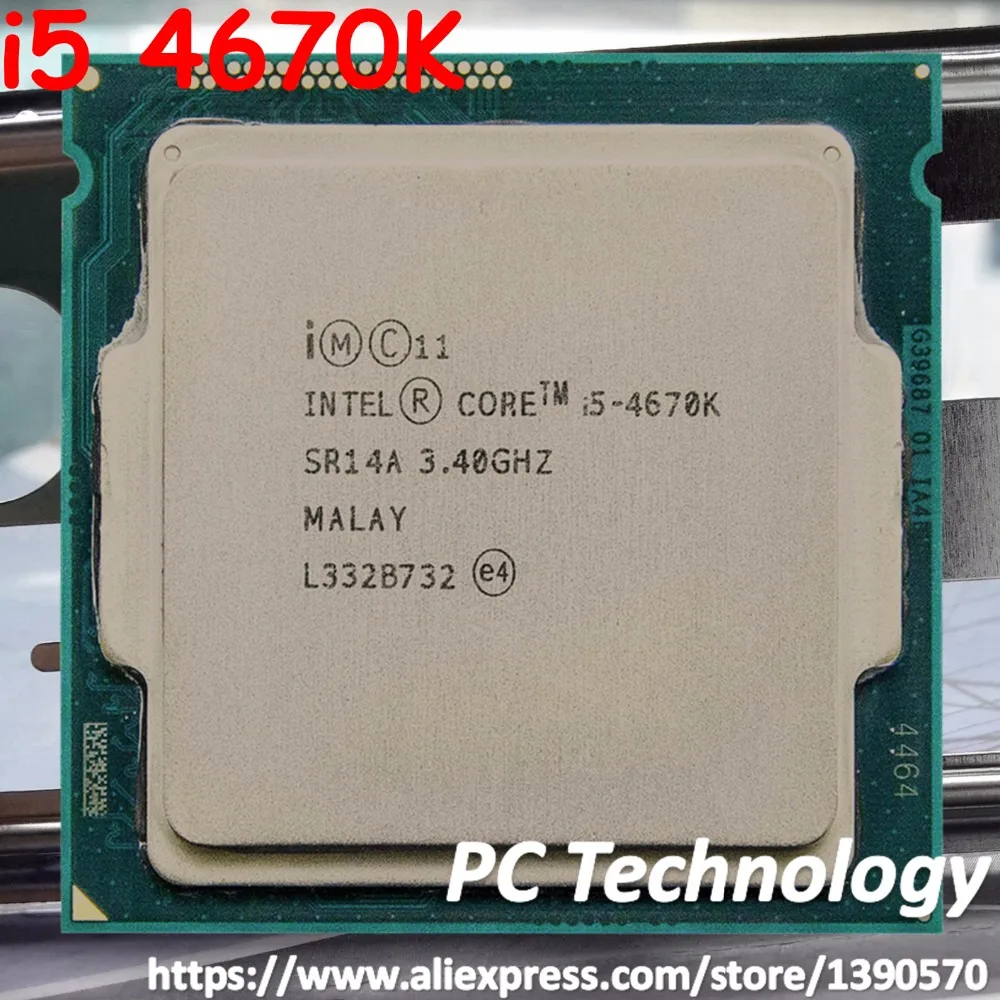 Процессор Intel core i5 4670K SR14A cpu 3,40 GHz 6M 84W 22nm LGA1150 i5-4670K четырехъядерный настольный процессор