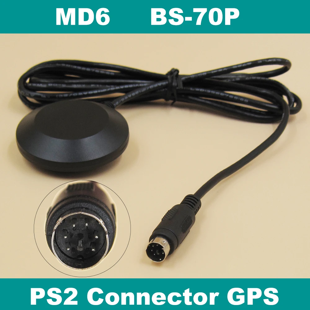 9600 Baud Rate RS232 MD6 PS2 Male Connector RS 232 GPS Receiver FLASH 