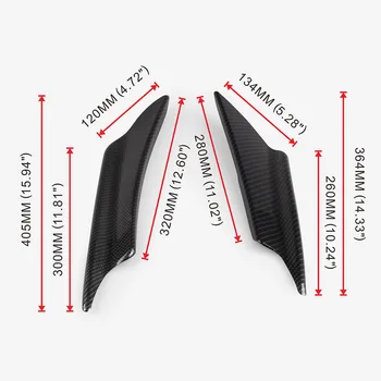 

Pouvoir 4Pcs Carbon Fiber Front Lip Splitter Fins Body Spoiler Canards Refit Bumper Trim