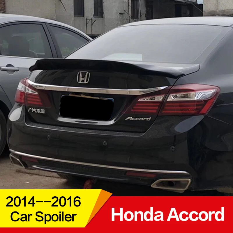 Используется для Honda Accord спойлер год глянцевое углеродное волокно заднее крыло R стиль спойлер, аксессуары