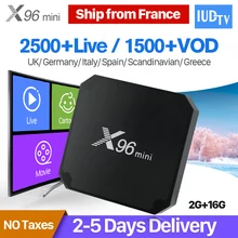 X96 mini IPTV Spain Box Android 7.1 S905W 2GB 16GB Quad Core WIFI 4K*2K Smart Set Top Box 1 Year IUDTV Swedish Arabic IPTV Box  