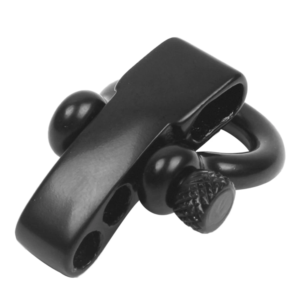 5mm Black Adjustable Stainless Steel Shackle for Paracord Bracelets for Outdoor Sports Camping Hiking 