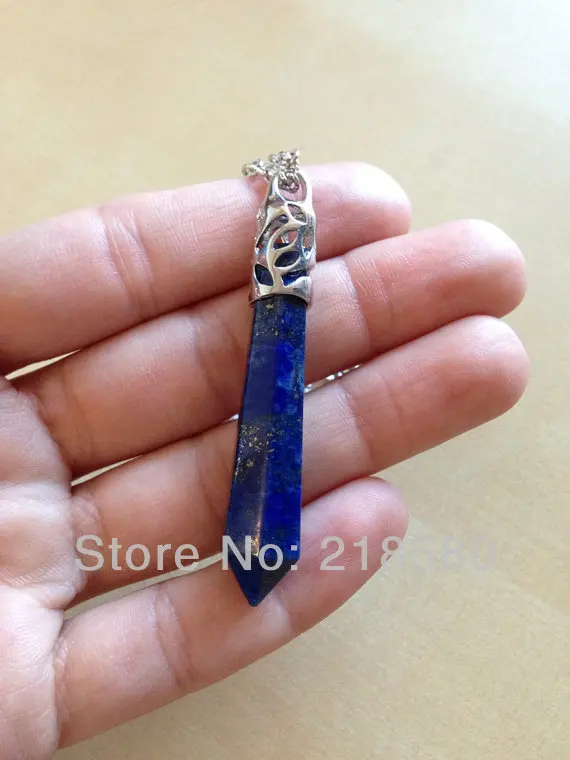Lapislázuli Collar Colgante Curación Reiki Chakra Péndulo Cristal espiritual