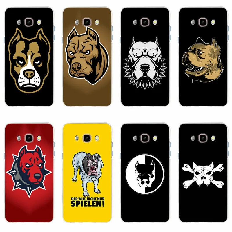 Pitbull dog Cover Soft Silicone TPU Phone Case For Samsung Galaxy S6 S6edge S6Plus A7 S7edge S8 S9 Plus A5 J5 J2 J7 2016 | Мобильные
