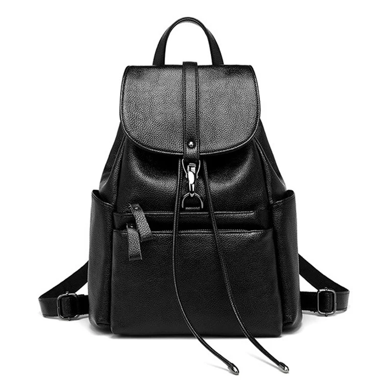 New Fashion 100% Genuine Leather Women Backpacks High Quality Female Real Natural Ladies Girl Student Casual Backpack | Багаж и сумки