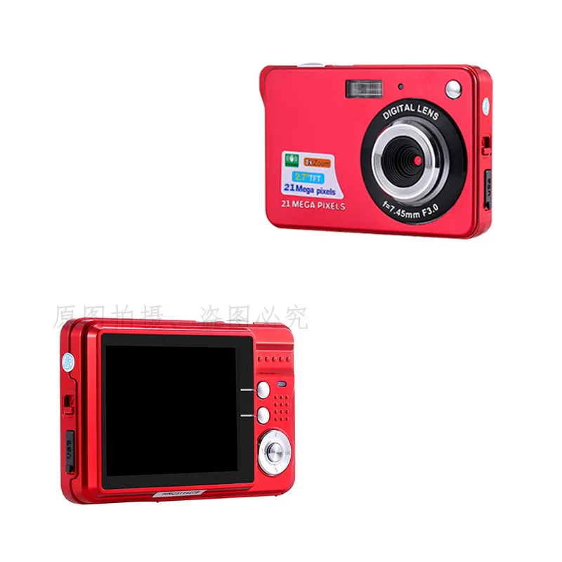 10 шт. CDC3 2,7 дюймов цифровая камера TFT HD экран 21MP CMOS 5.0MP анти-встряхивание 1080 P Цифровая видеокамера с 8X цифровым зумом - Цвет: Красный
