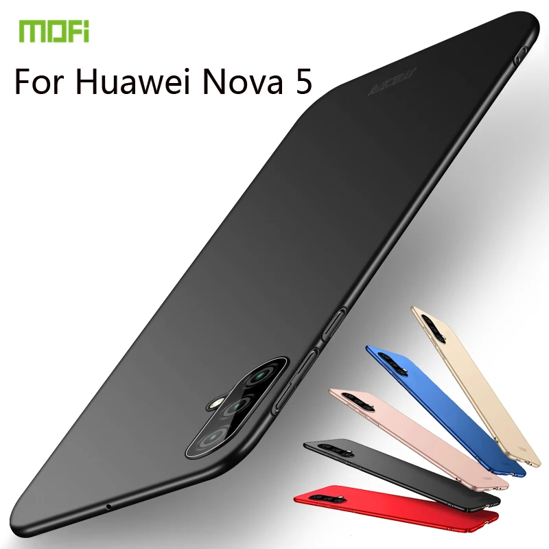 

MOFi For Huawei Nova 5 Cover Case PC Hard Luxury Protection Back Cover For Huawei Nova 5 Fundas Phone Shell