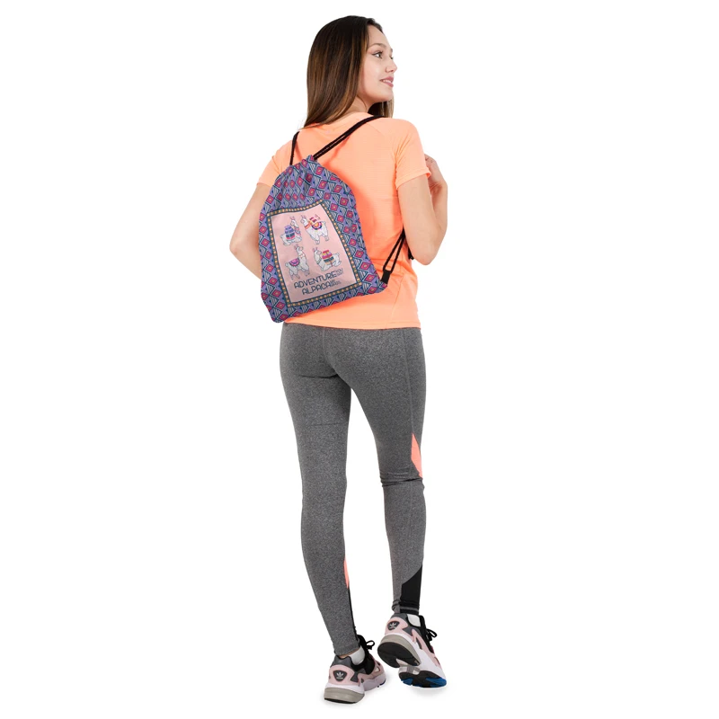 JomTokoy Новая мода Дамский рюкзак со стягивающим шнуром Альпака печати путешествия Softback Для женщин сумка со шнурком сумки skd27138