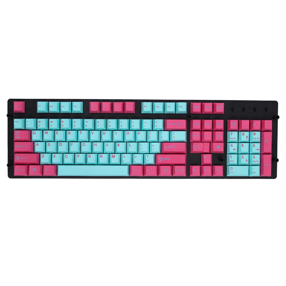 Двойная крышка ключа PBT MP 104 клавиши вишневый профиль MX Переключатель ANSI макет