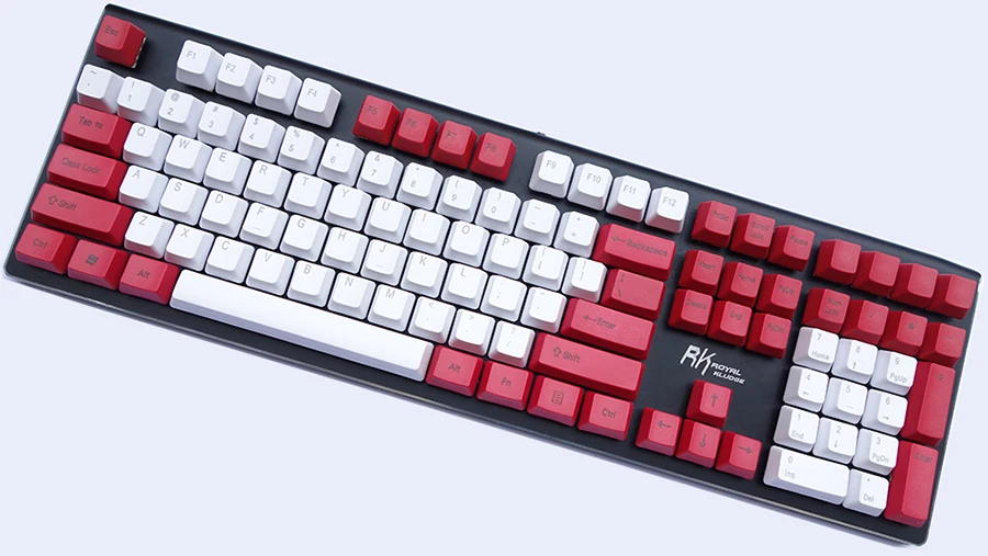 NPKC OEM PBT колпачки для клавиш бело красные смешанные ANSI ISO макет опция 61 клавиши 87 108