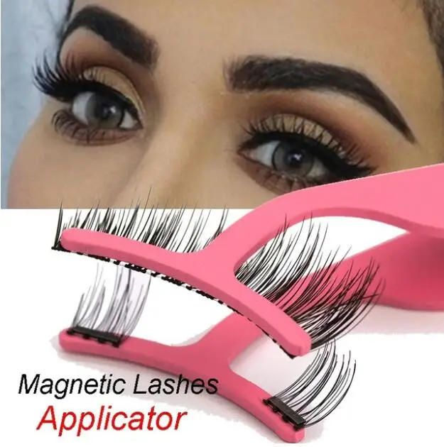 

1pc Magnetic False Eyelash Tweezers Fake Eye Lash Applicator Eyelash Extension Curler Nipper Auxiliary Clip Clamp Makeup Tools