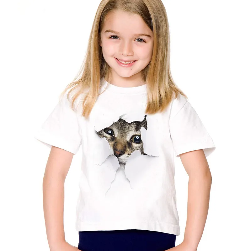 2017 fashion summer cute children brand clothing for kids girl short sleeve print 3d cat t shirts tops baby clothes HTB1dGzQSFXXXXbSXXXXq6xXFXXXw - 2017 fashion summer cute children brand clothing for kids girl short sleeve print 3d cat t shirts tops baby clothes