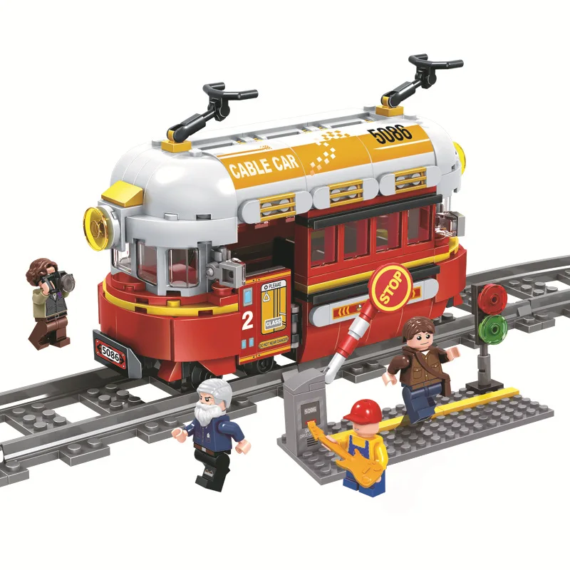 Winner NEW 5086 City Series ретро паровой поезд орбитальные строительные блоки наборы
