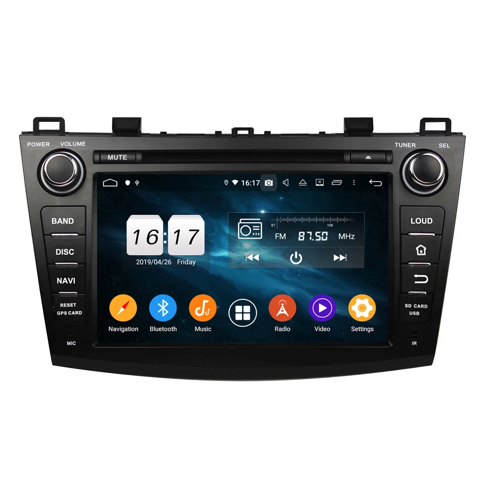 Best DSP 2 din Android 9.0 Octa Core 8" Car Audio DVD GPS for Mazda 3 2009-2012 Radio 4GB RAM Bluetooth 4.2 WIFI TV USB 32GB ROM 1