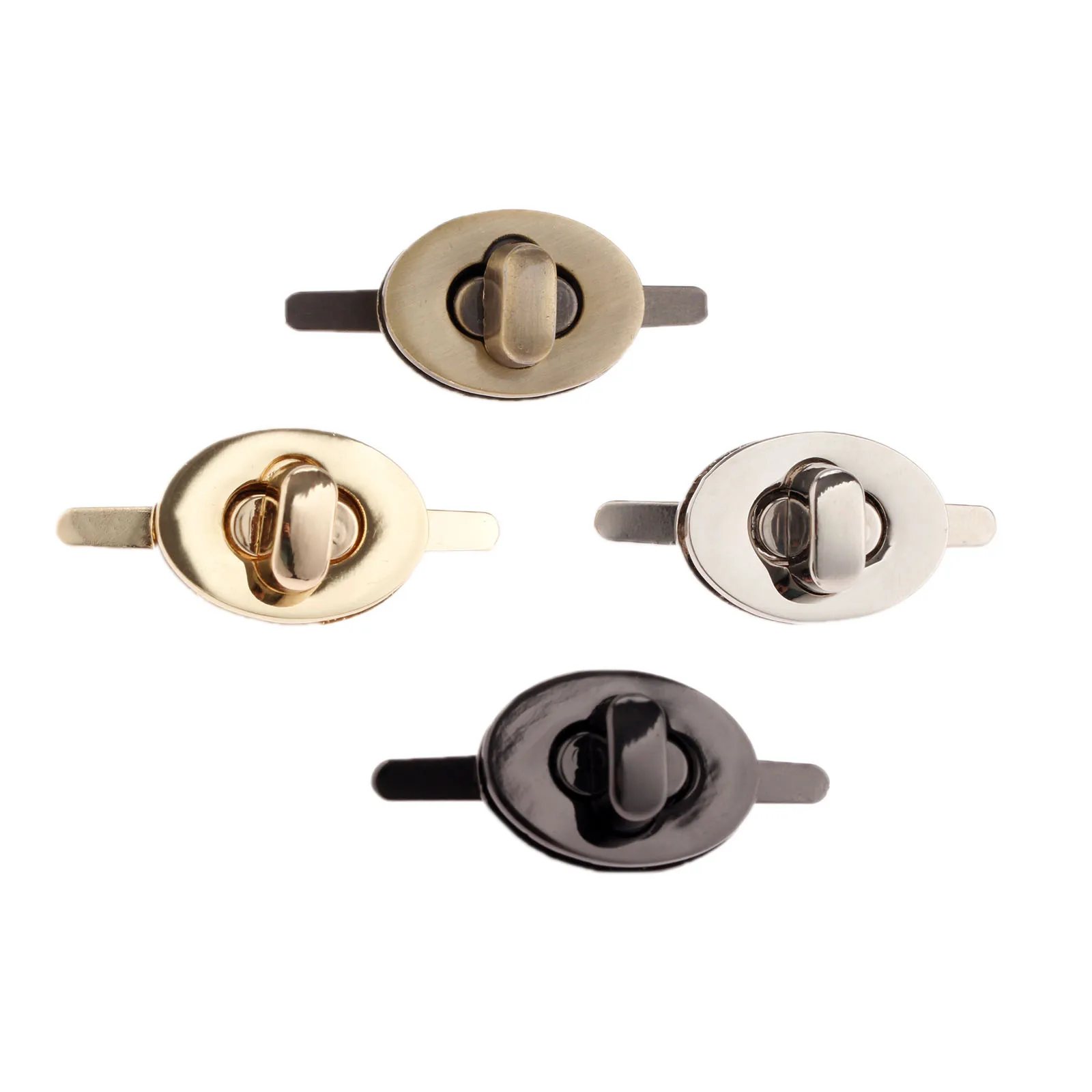 

1Pc Metal Clasp Turn Lock Twist Lock Snap Clasps Catch Closure Buckle for DIY Handbag Purse Luggage Hardware Accessories 23*17mm