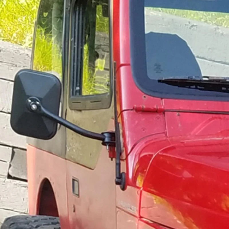 Black Car Door Off Side Rearview Mirror Rectangular Mirrors Fit For