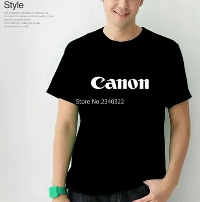 

New men's woman brand Canon T-shirt digital cameras cotton round neck short sleeve T shirt