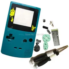 Бренд голубой Цвет полный случае Запчасти для G игры B для мальчиков C Цвет ForNintendo консоли Крышка корпуса с игры Цвет мультфильм Экран объектива