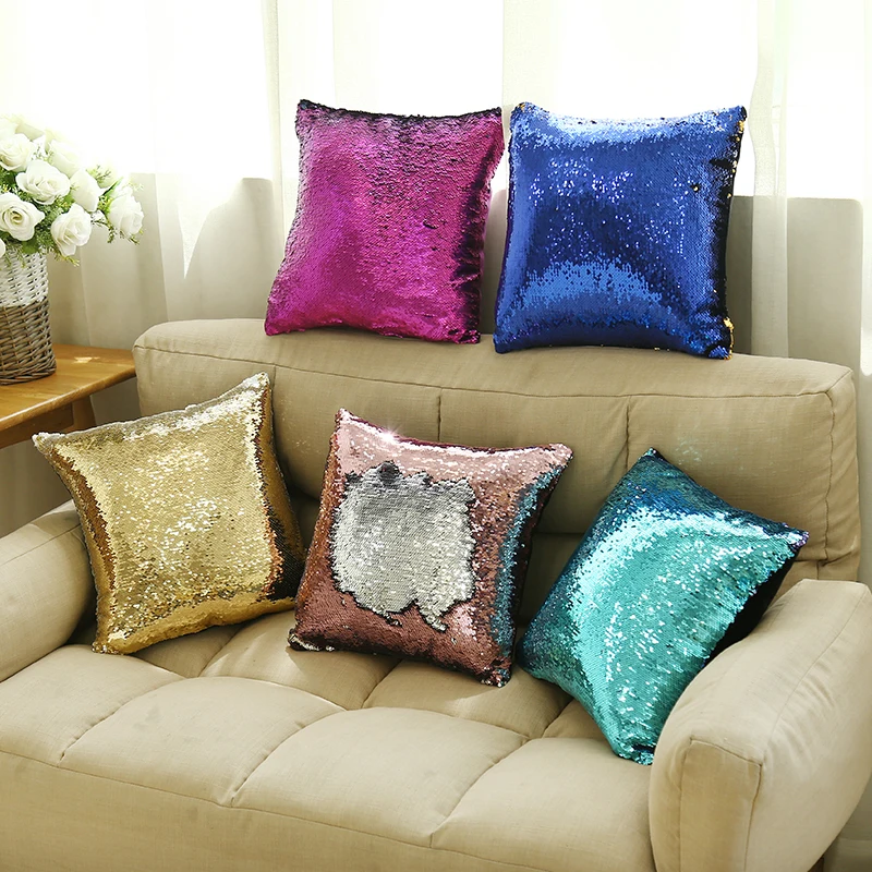 

1PC Colours Paillette Pillow Decorate Fashion Dakimakura Nordic Style Simple Square Throw Pillow BZ-08