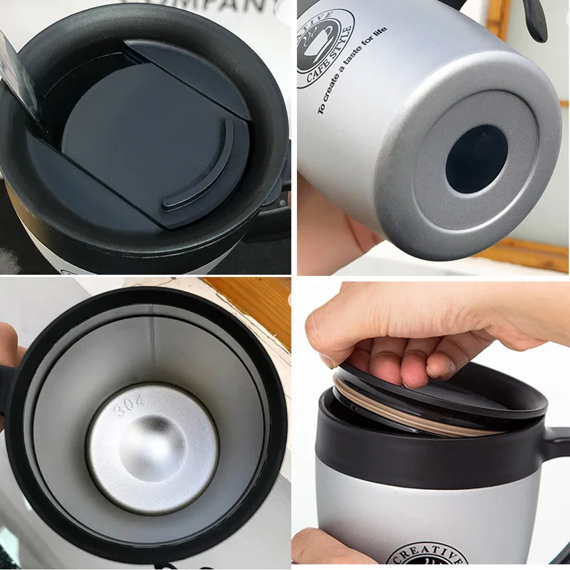 Термосы для офиса кофейная кружка Вакуумная чашка нержавеющая сталь кружка термос изолированные кофейные чашки кружка стакан с крышкой для автомобиля