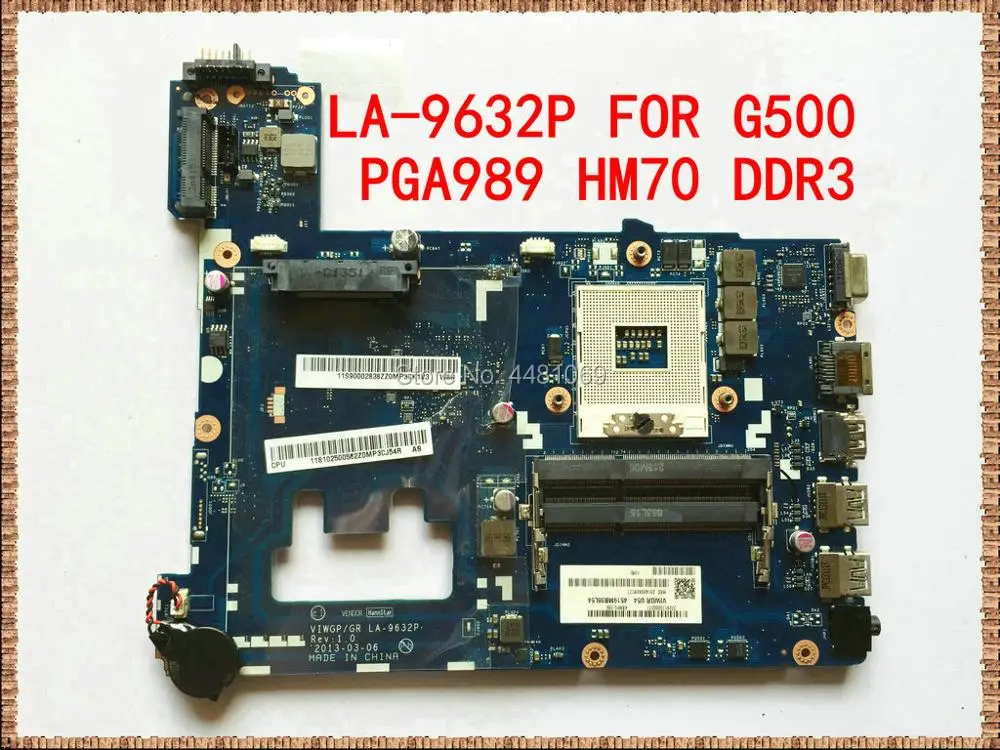 Для ноутбука Lenovo G500 материнская плата VIWGP/GR LA 9632P Rev: 1 0 PGA989 HM70 DDR3 протестированная