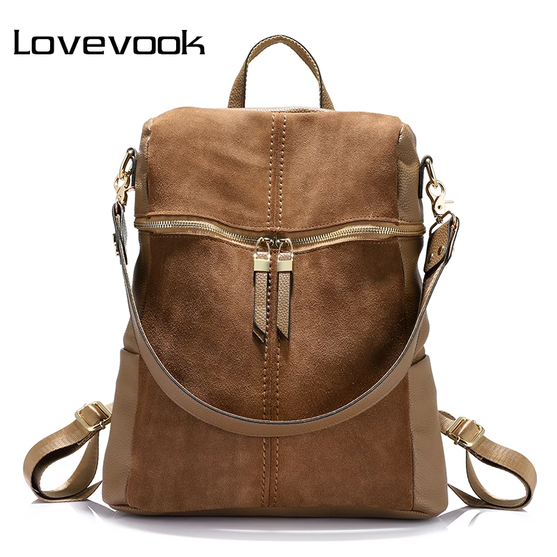 

LOVEVOOK backpack for women genuine leather school bags for teenage girls backpack female shoulder bags for women 2019