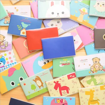 

Cartoon rubber sleeve small book horizontal version simple strip creative stationery notebook with business student supplies
